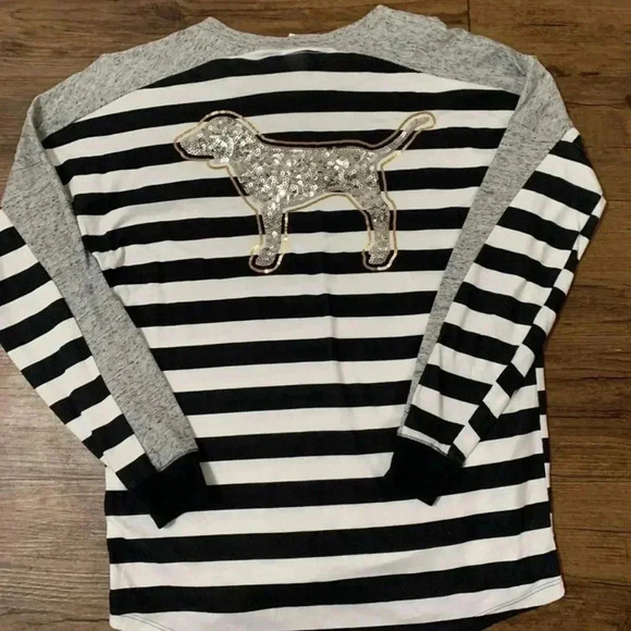 Victoria's Secret Pink  Bling Stripe Dog Tshirt/Leggings
Outfit set S - Picture 5 of 10